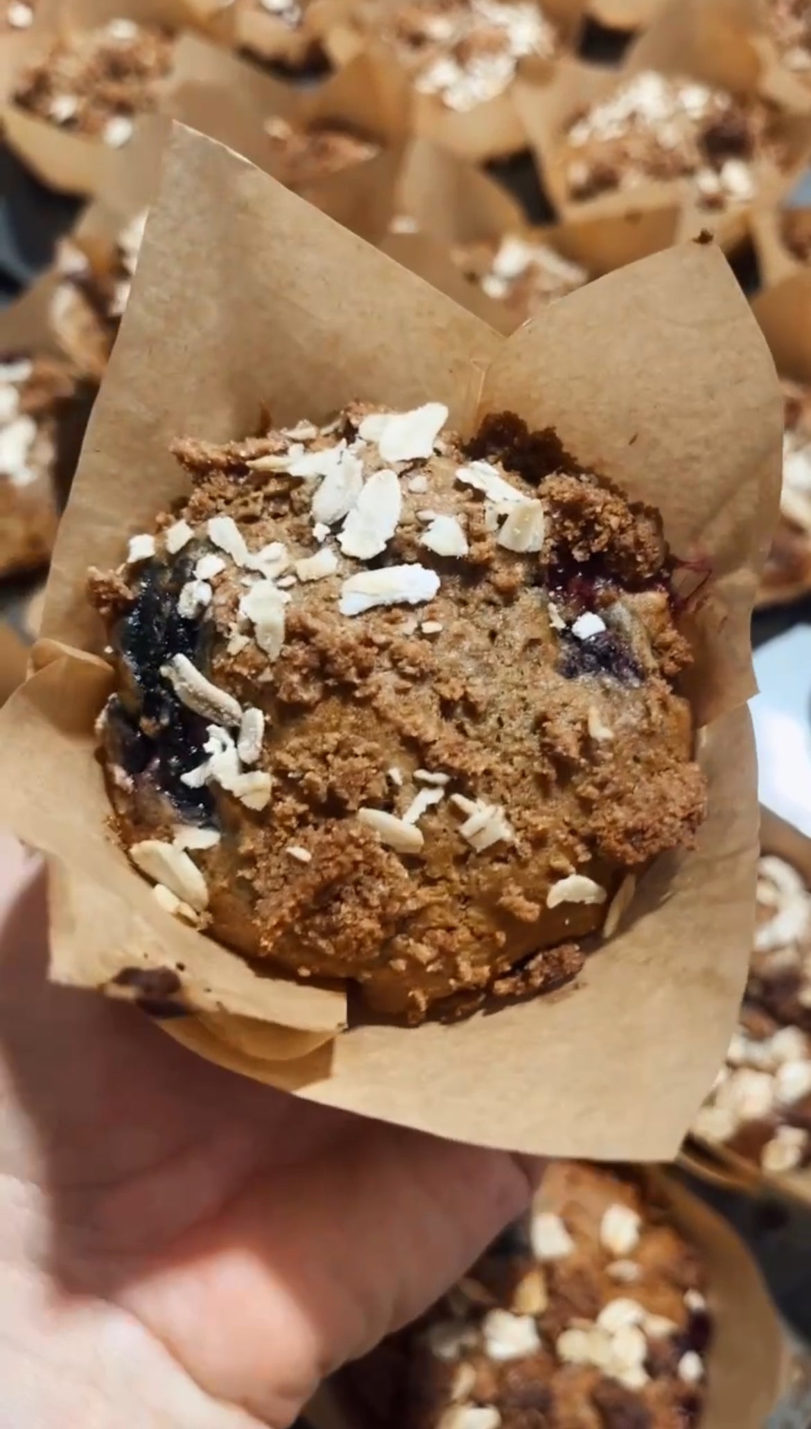 Muffins « crumble » aux bleuets (🌱) - Boîte de 6