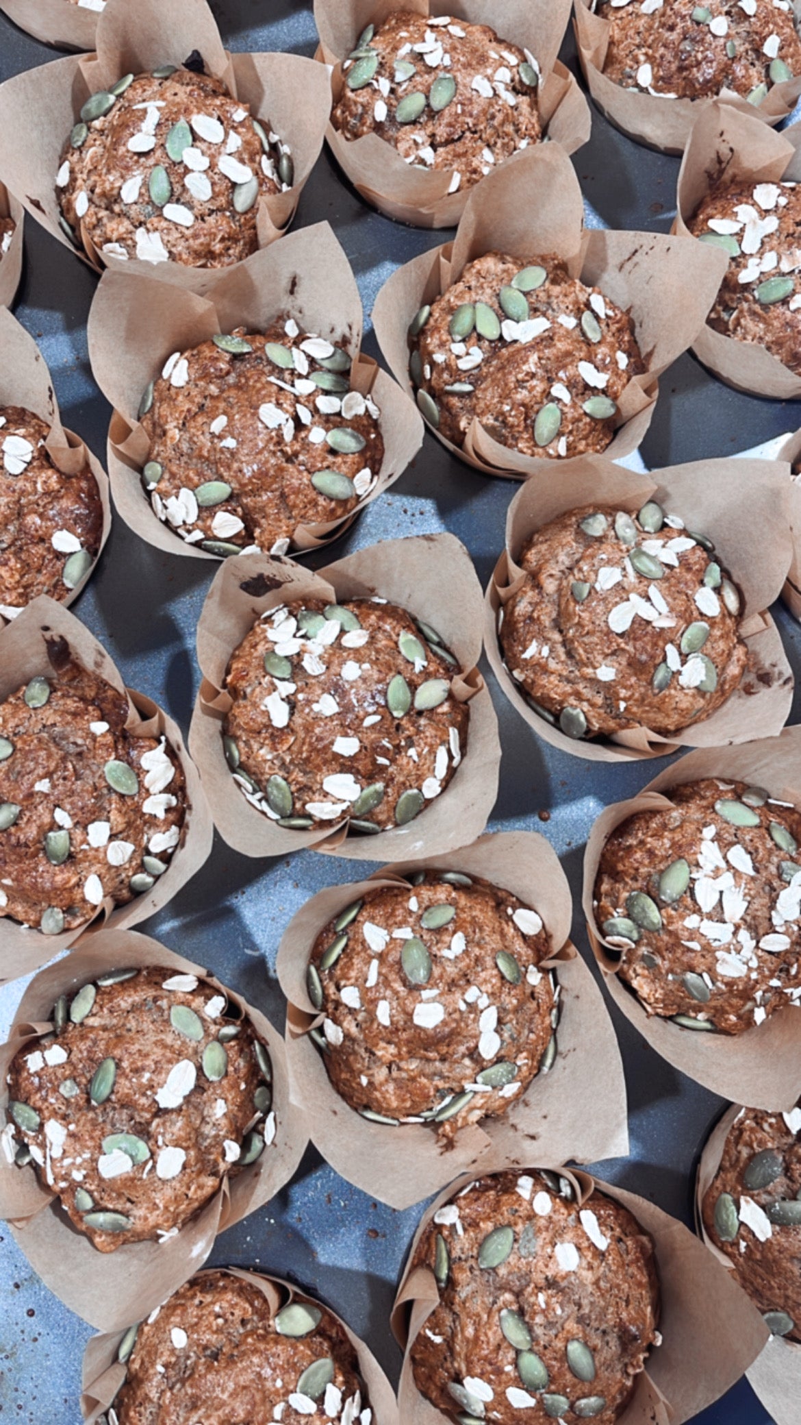 Muffins « déjeuner » à l’avoine, raisins dorés et graines de citrouille - Boîte de 6