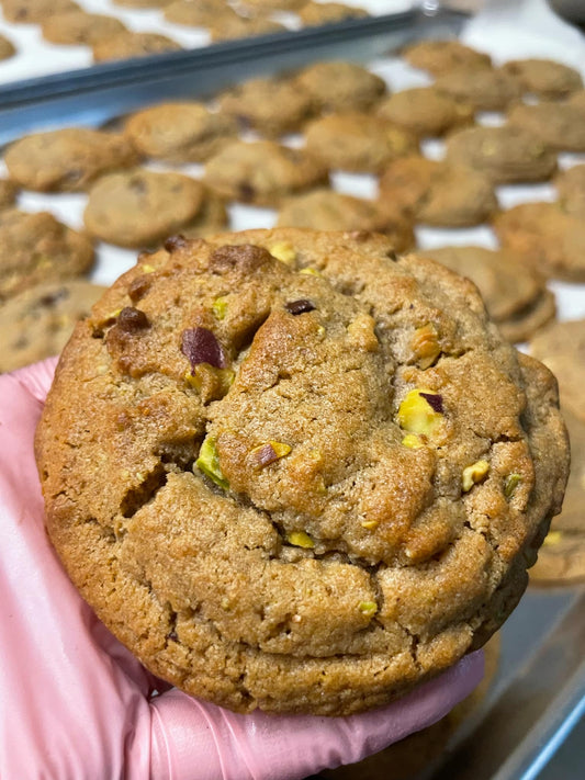 Biscuits aux pistaches et chocolat blanc - Boîte de 6